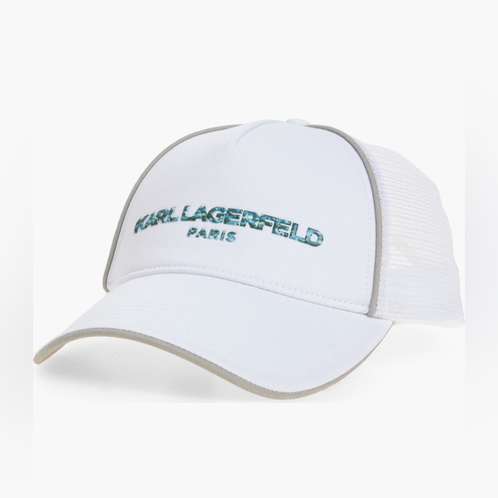 Karl Lagerfeld Logo Embroidered Trucker Hat